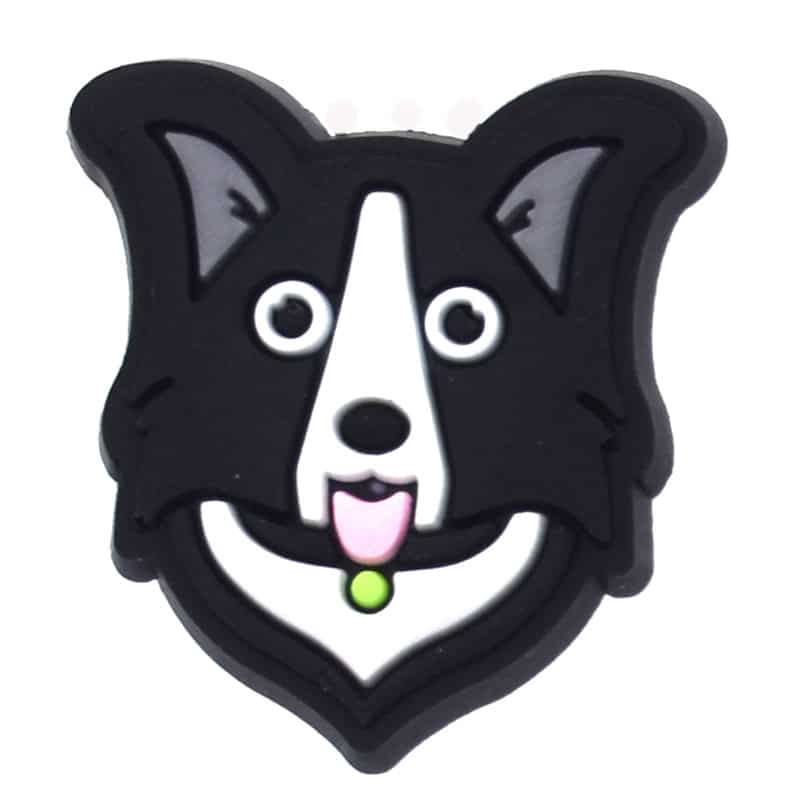 Wide eyes dog face 157-27 Shoe Charm