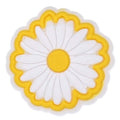 Flower with outline yellow 161-02 Shoe Charm