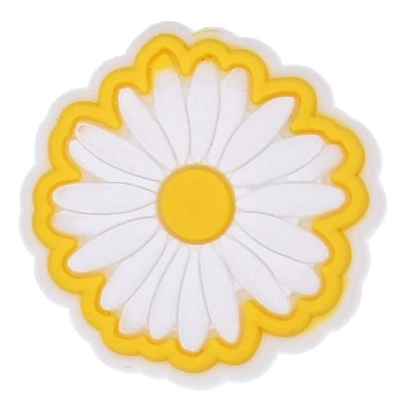 Flower with outline yellow 161-02 Shoe Charm