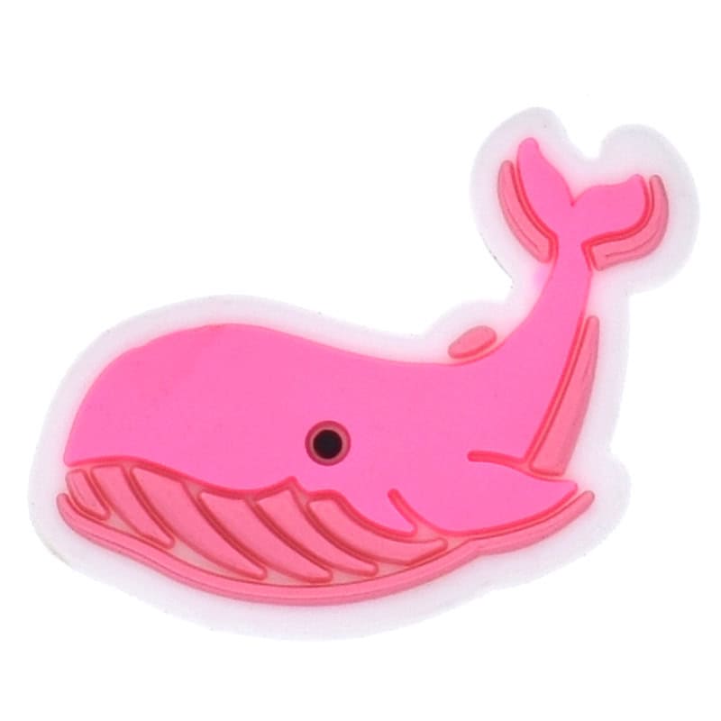 Pink whale 161-06 Shoe Charm