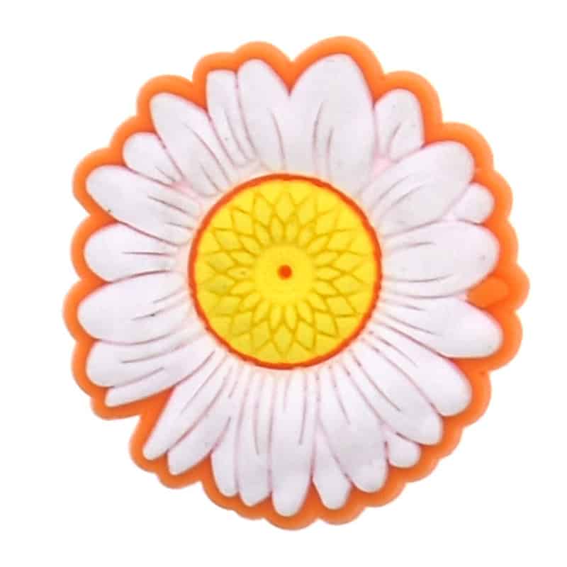 flower with outline orange 161-22 Shoe Charm