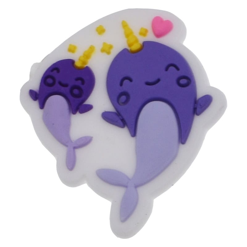 Purple Narwhales 161-27 Shoe Charm