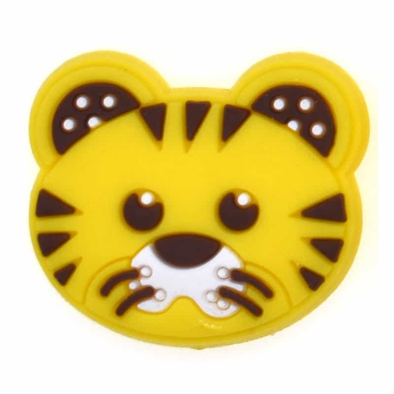 Yellow kitten face 168-11 Shoe Charm