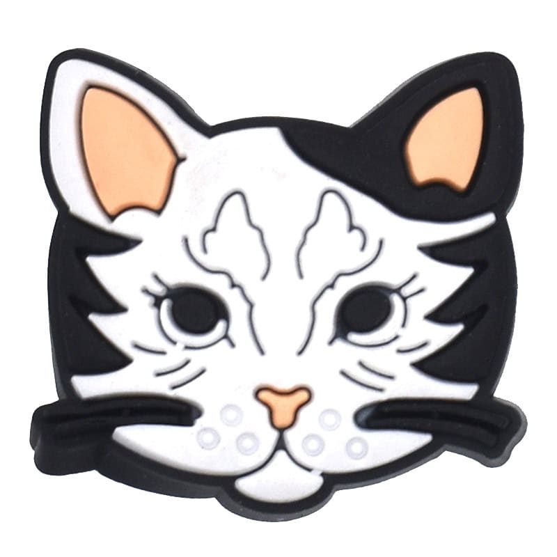 White kitten face 168-27 Shoe Charm