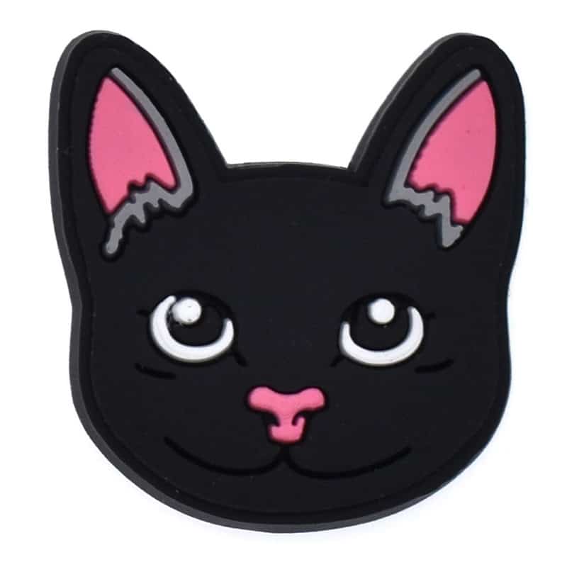 Black cat head 168-75 Shoe Charm