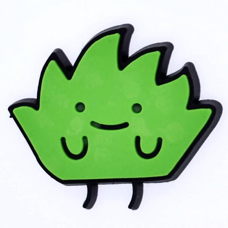 Green happpy flame Squishmallow 17-15 Shoe Charm