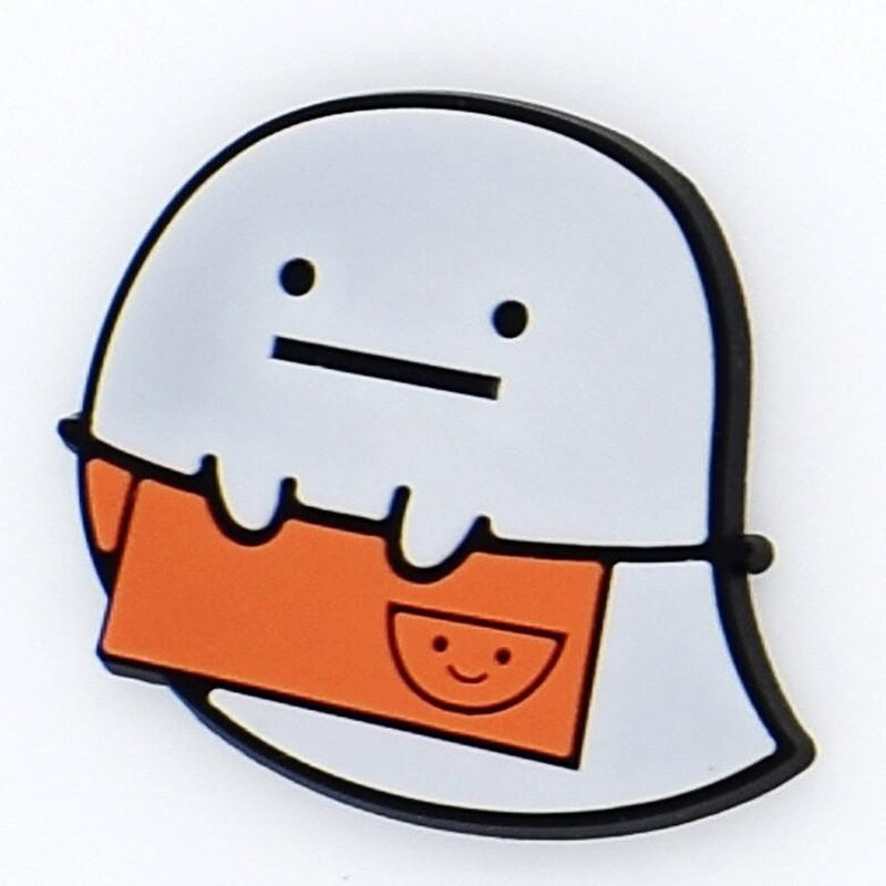 White spook Squishmallow 17-19 Shoe Charm