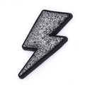 Lightning symbol silver sparkle 171-37 - Shoe Charm