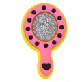 Pink hand mirror with heart handle 171-46 Shoe Charm