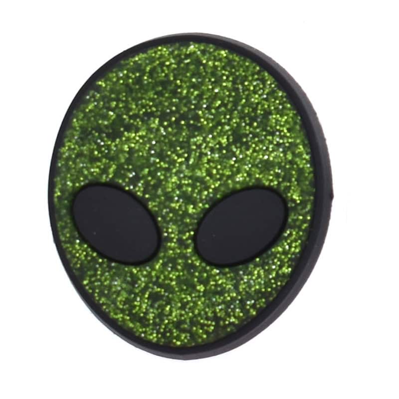 Sparkly green Alien head 171-49 Shoe Charm