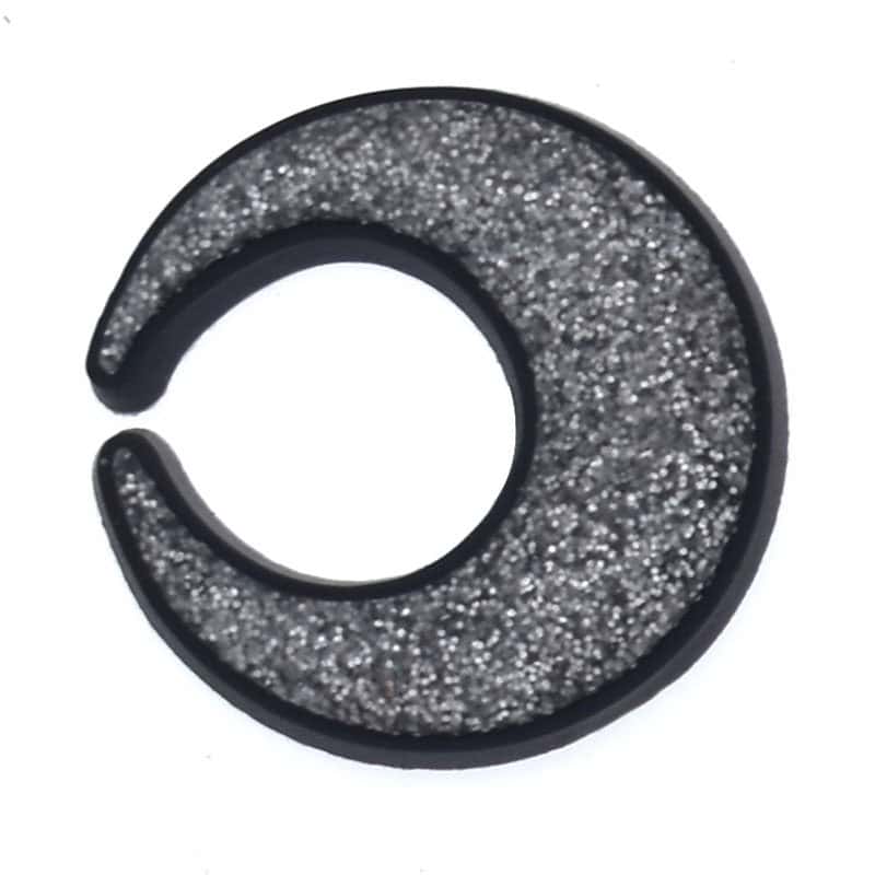 Silver sparkly Crescent Moon 171-87 Shoe Charm