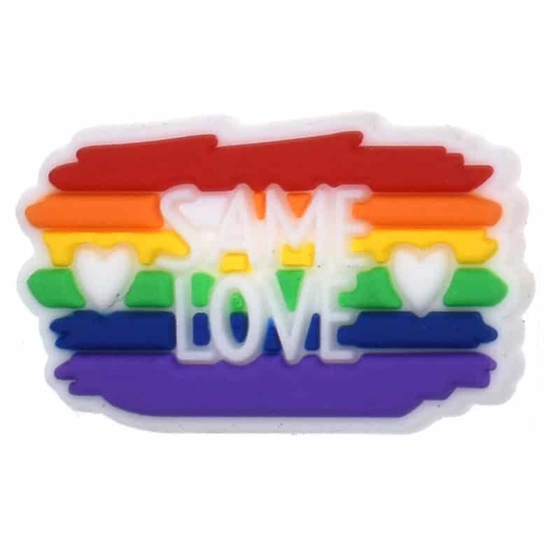 SAME LOVE rainbow sign logo 172-02 Shoe Charm