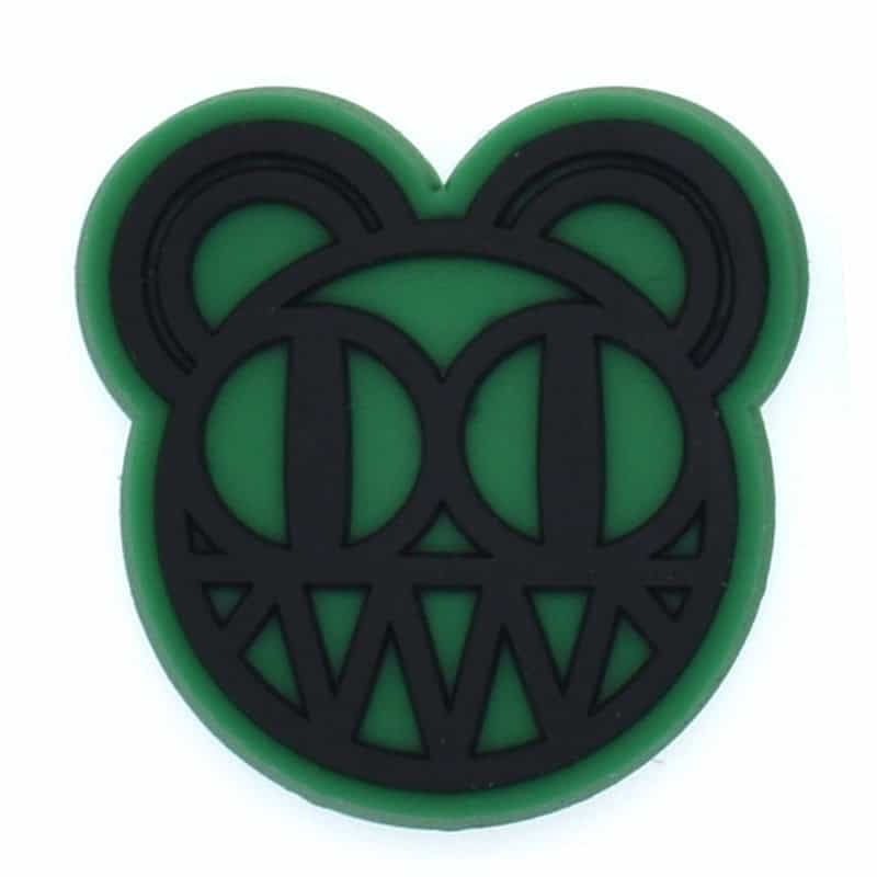 Green cat face badge 172-09 Shoe Charm