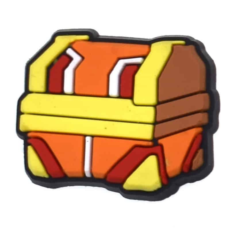 Orange and yellow Chest 174-17 Shoe Charm