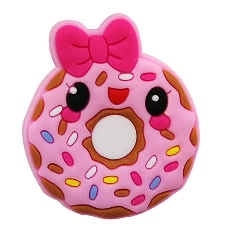 Happy pink bow donut 174-26 Shoe Charm