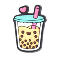 Happy yellow bubble tea 174-27 Shoe Charm