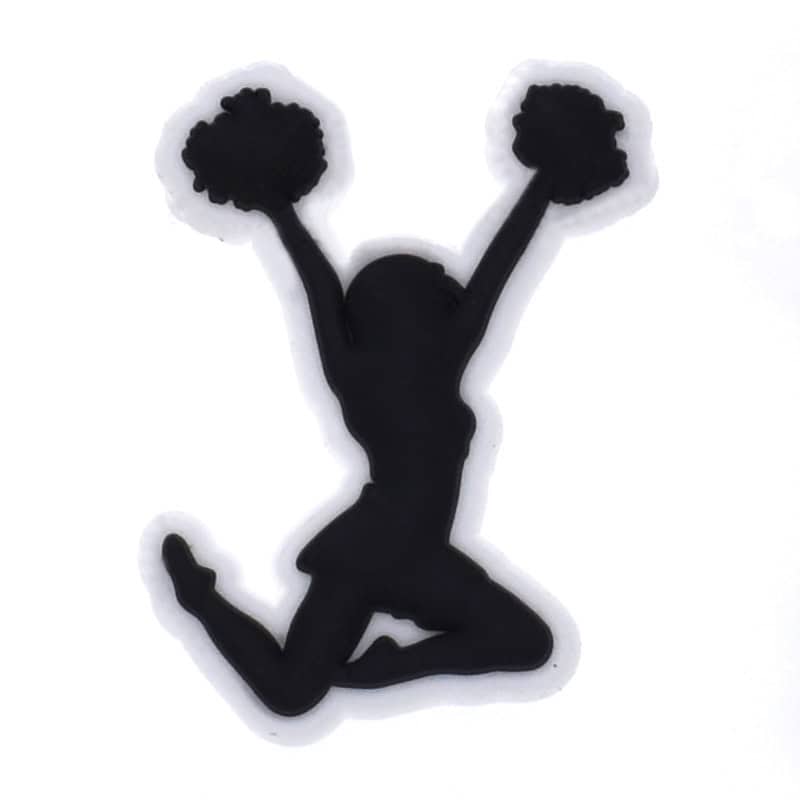 Shoe Charm - Cheerleader flying high sillouhette  184-04