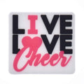 Shoe Charm - LIVE LOVE CHEER badge sign Cheerleaders 184-07