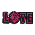 Shoe Charm - Red LOVE pompom sign logo Cheerleaders 184-13