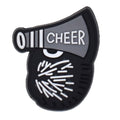 Shoe Charm - Black megaphone & pompom Cheerleaders 184-17