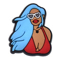 Shoe Charm - Karol G swinging blue hair 191-01