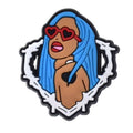Shoe Charm - Karol G Barbed blue hair 191-02
