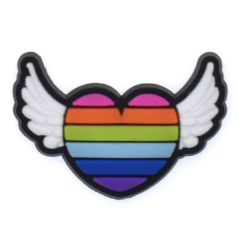 Gay heart wings 194-133 - Shoe Charm