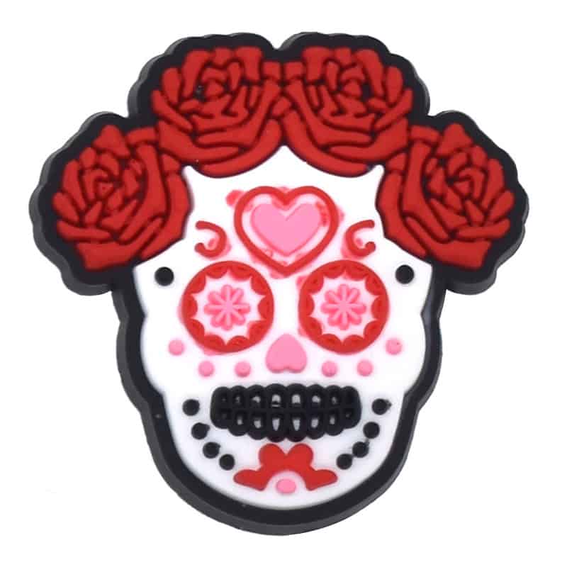 Rose skull 194-61 Shoe Charm