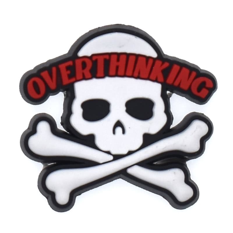 Overthinking skull sign 194-64 Shoe Charm