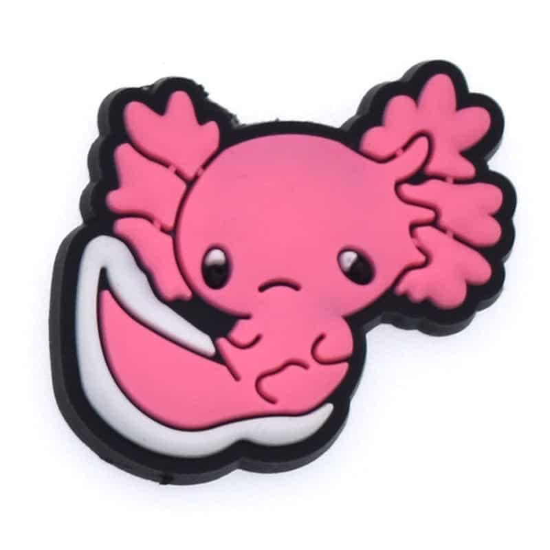Sad Axolotl pink with white tail 197-01 Shoe Charm