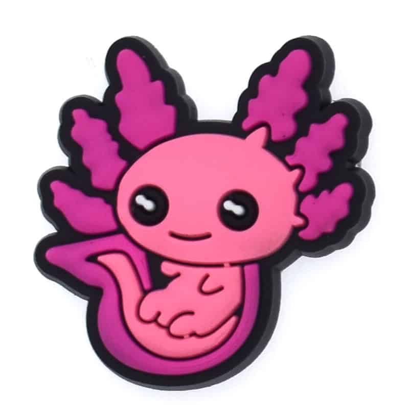 Axolotl pink with dark pink gills & tail 197-09 Shoe Charm