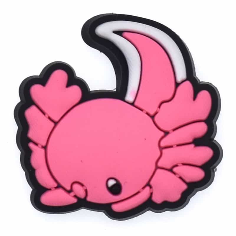 Curious Axolotl pink with white tail 197-11 Shoe Charm