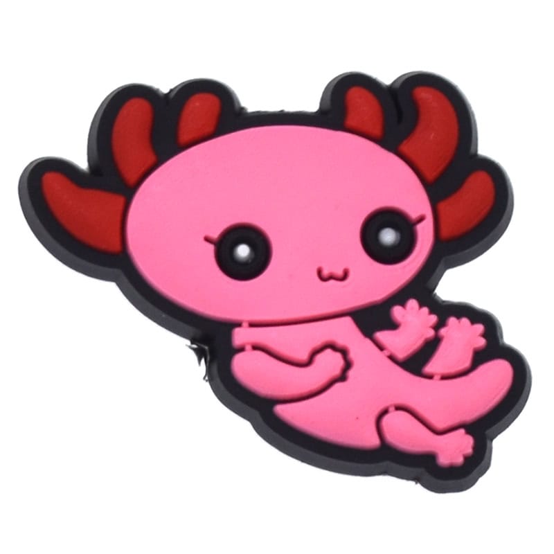 Axolotl pink with red gills 197-13 Shoe Charm
