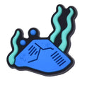 Blue rock & seaweed 197-19 Shoe Charm