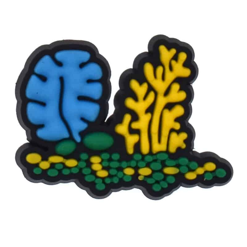 Blue & yellow coral 197-20 Shoe Charm