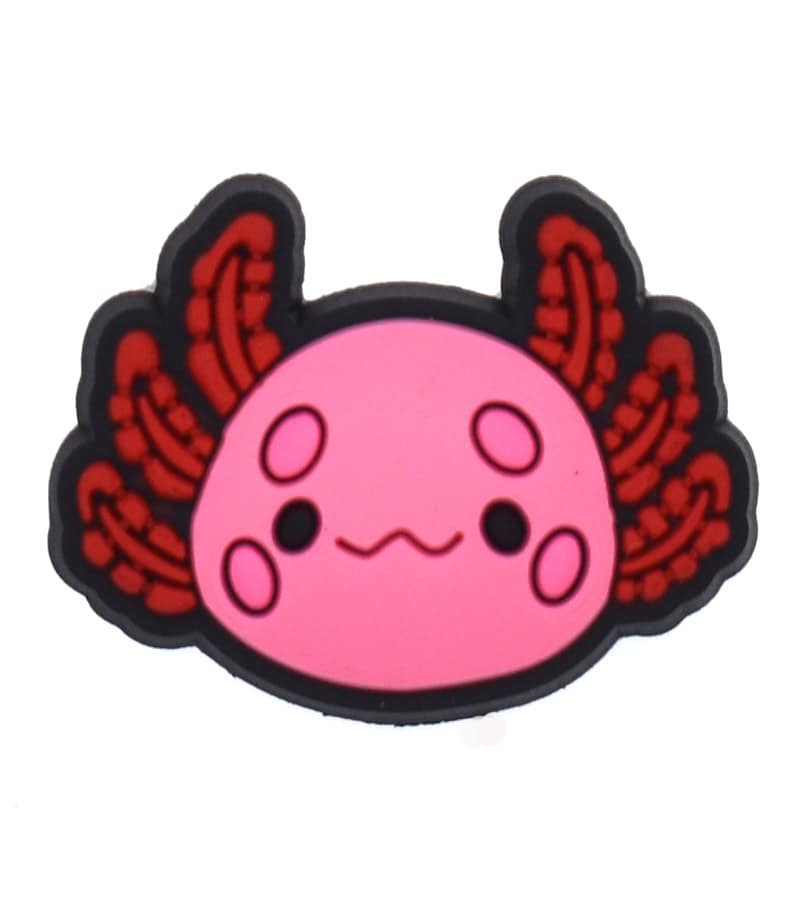 Axolotl face pink with red gills 197-30 Shoe Charm