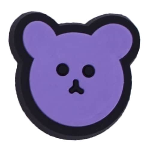 Teddy face purple 20-02 Shoe Charm