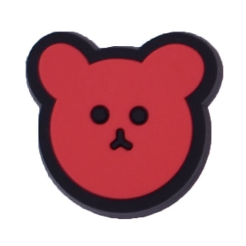 Teddy face red 20-03 Shoe Charm
