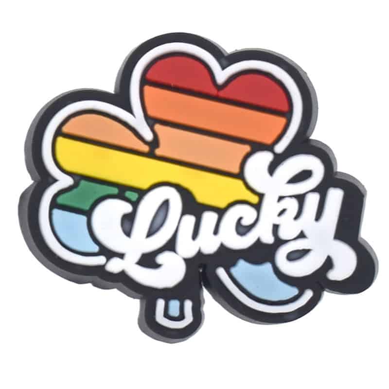 St. Patrick's rainbow hearts LUCKY 200-07 Shoe Charm