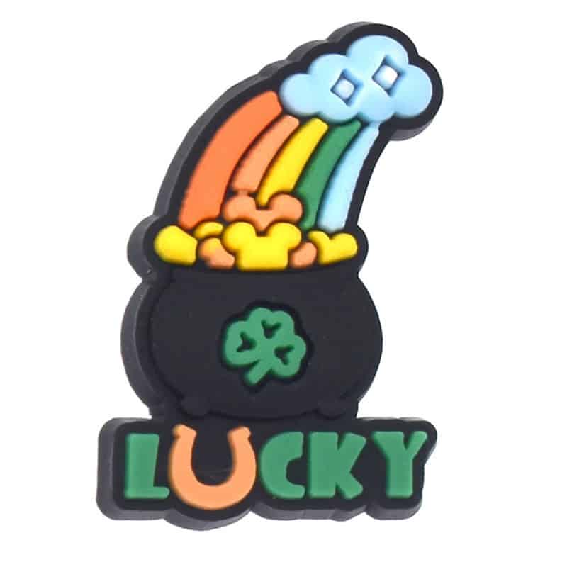 St. Patrick's LUCKY gold pot rainbow 200-08 - Shoe Charm