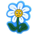 Smiley Flower outline blue 200-12 Shoe Charm