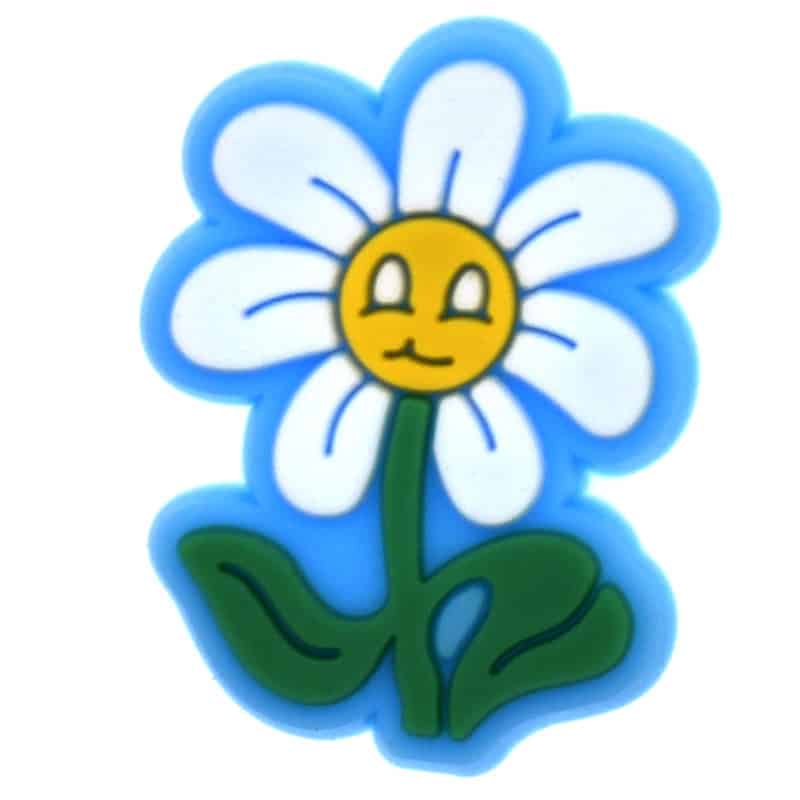 Smiley Flower outline blue 200-12 Shoe Charm