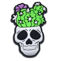 Cacti growing from skull 200-17 Shoe Charm