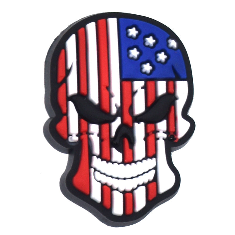 American flag skull 200-18 Shoe Charm