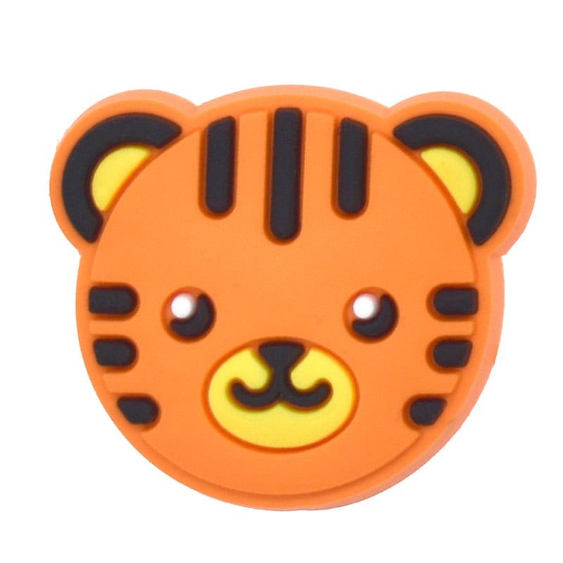 Orange lion face 203-01 Shoe Charm
