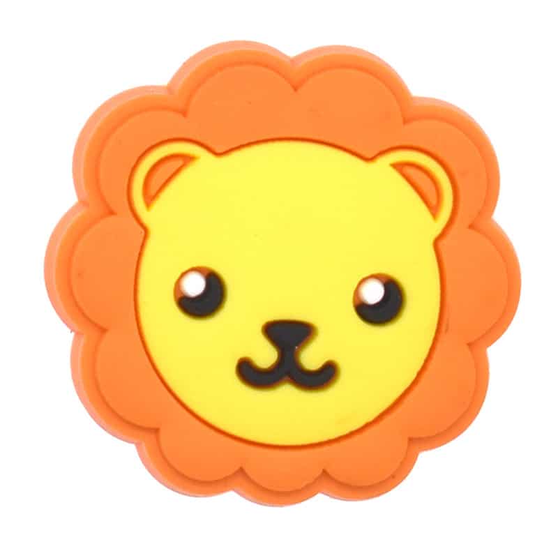Orange Lion face 203-02 Shoe Charm