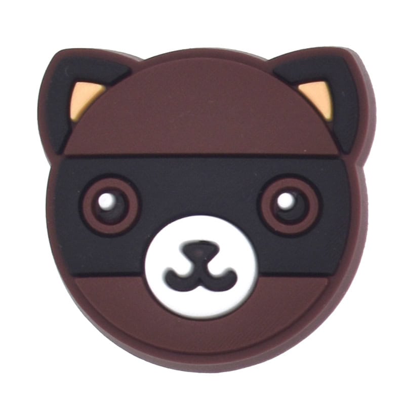 White nose bear face 203-08 Shoe Charm