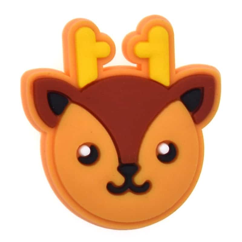 Orange antelope face 203-09 Shoe Charm