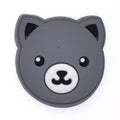 Grey bear face 203-10 Shoe Charm
