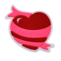 Shoe Charm -  Red heart wrapped in red ribbon 205-01